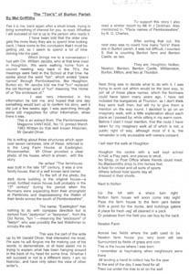 Discussion of the Ton's in Burton Parish by Mel Griffiths. Printed in the Burton and Rosemarket Magazine unknown date 